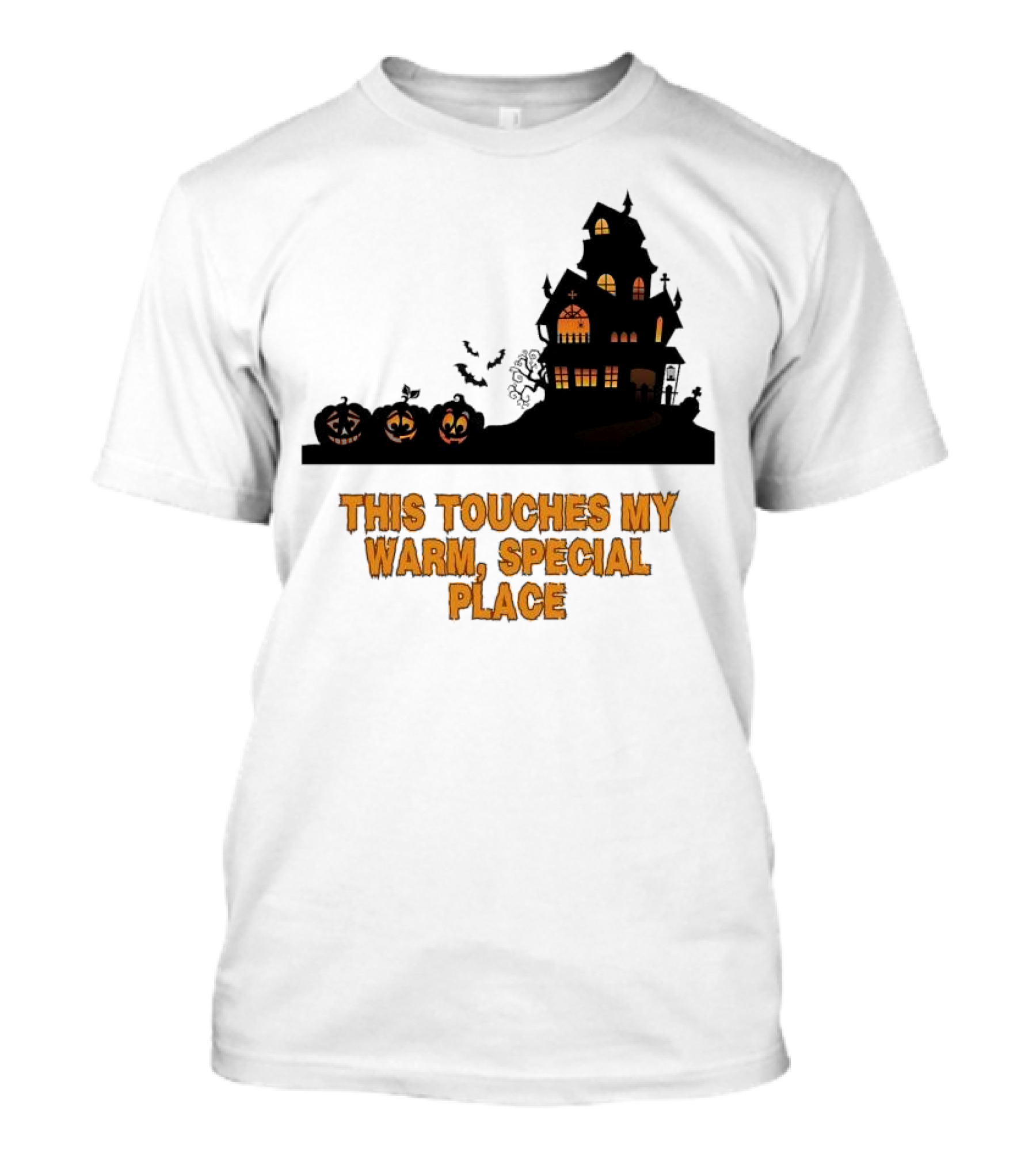 This Touches My Warm Special Place Haunted House Halloween T-Shirt