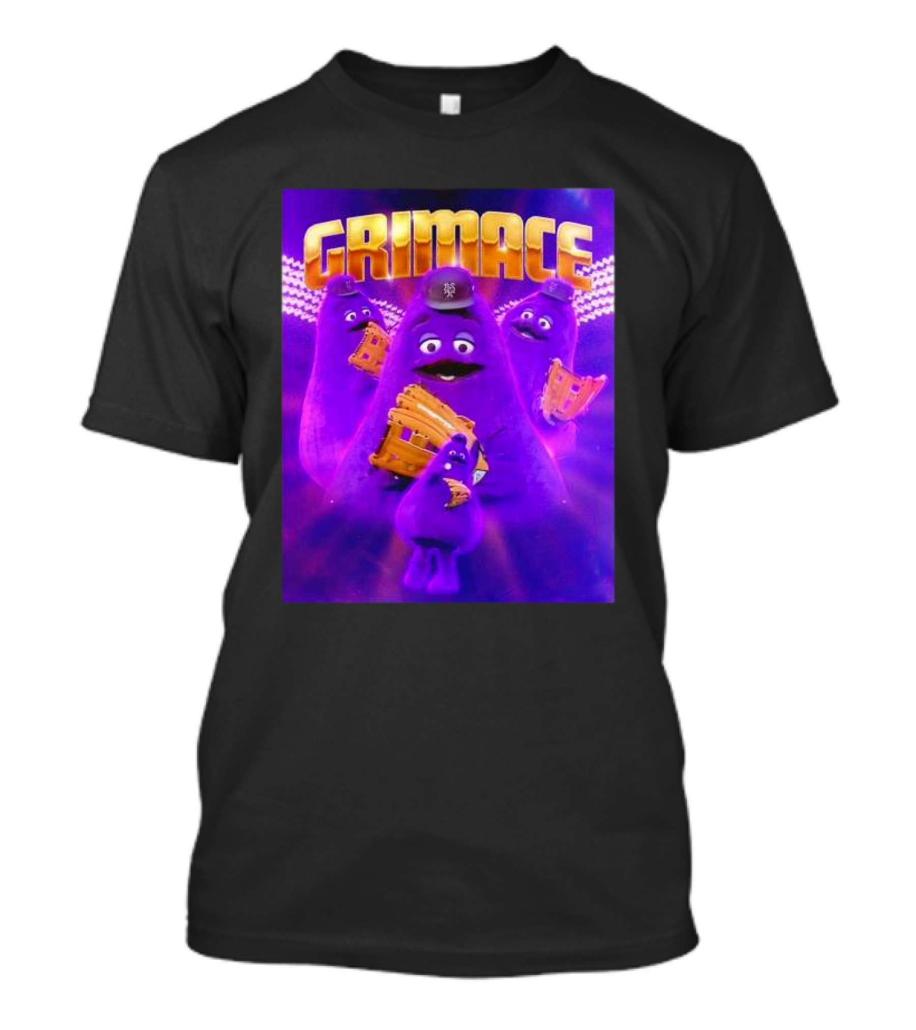 Grimace New York Mets Baseball Mascot Collage Retro T-Shirt