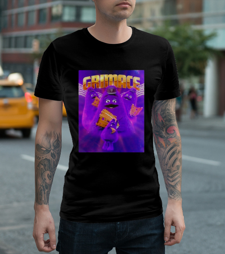 Grimace New York Mets Baseball Mascot Collage Retro T-Shirt