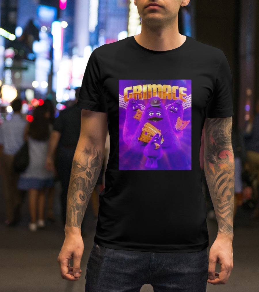 Grimace New York Mets Baseball Mascot Collage Retro T-Shirt