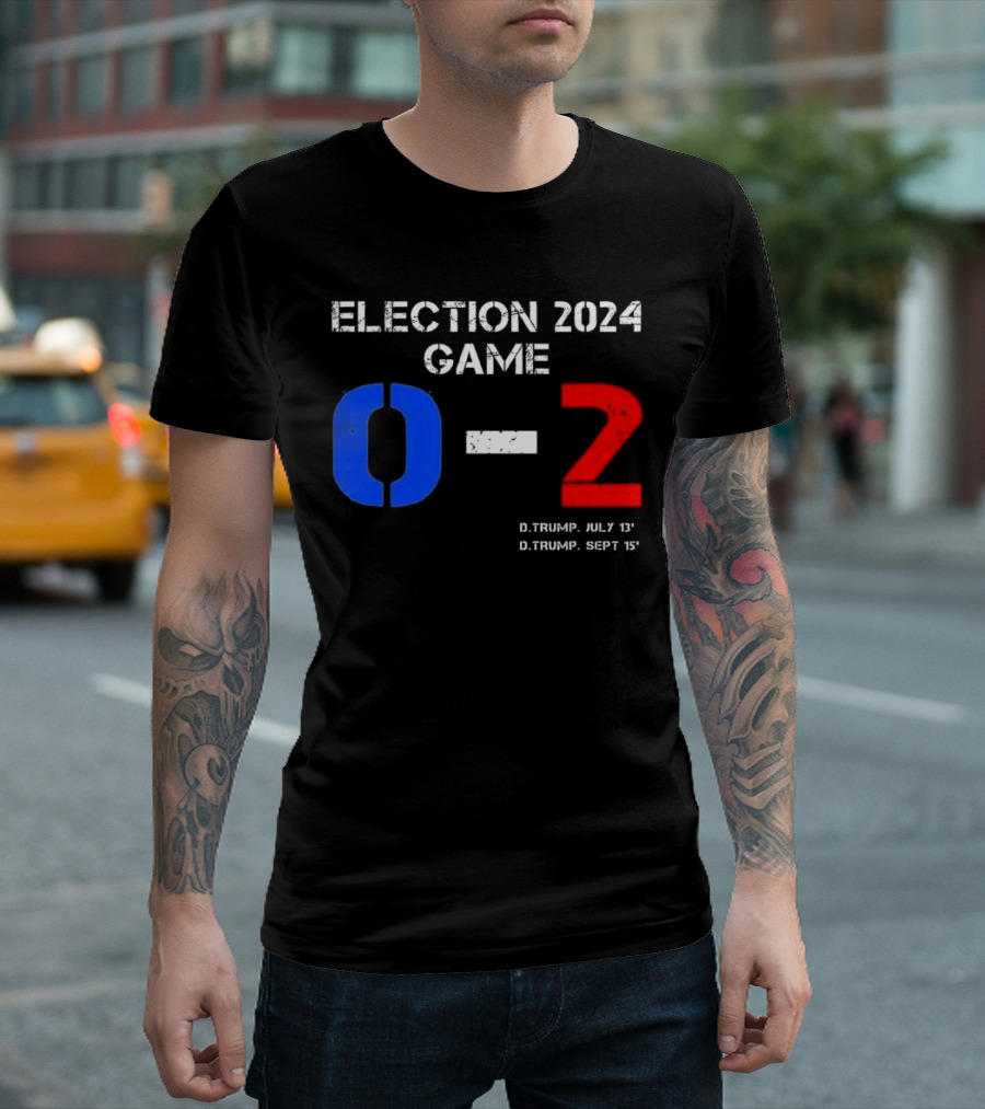 Election 2024 Game 0-2 Trump July 13th Sept 15th Missed Again T-Shirt