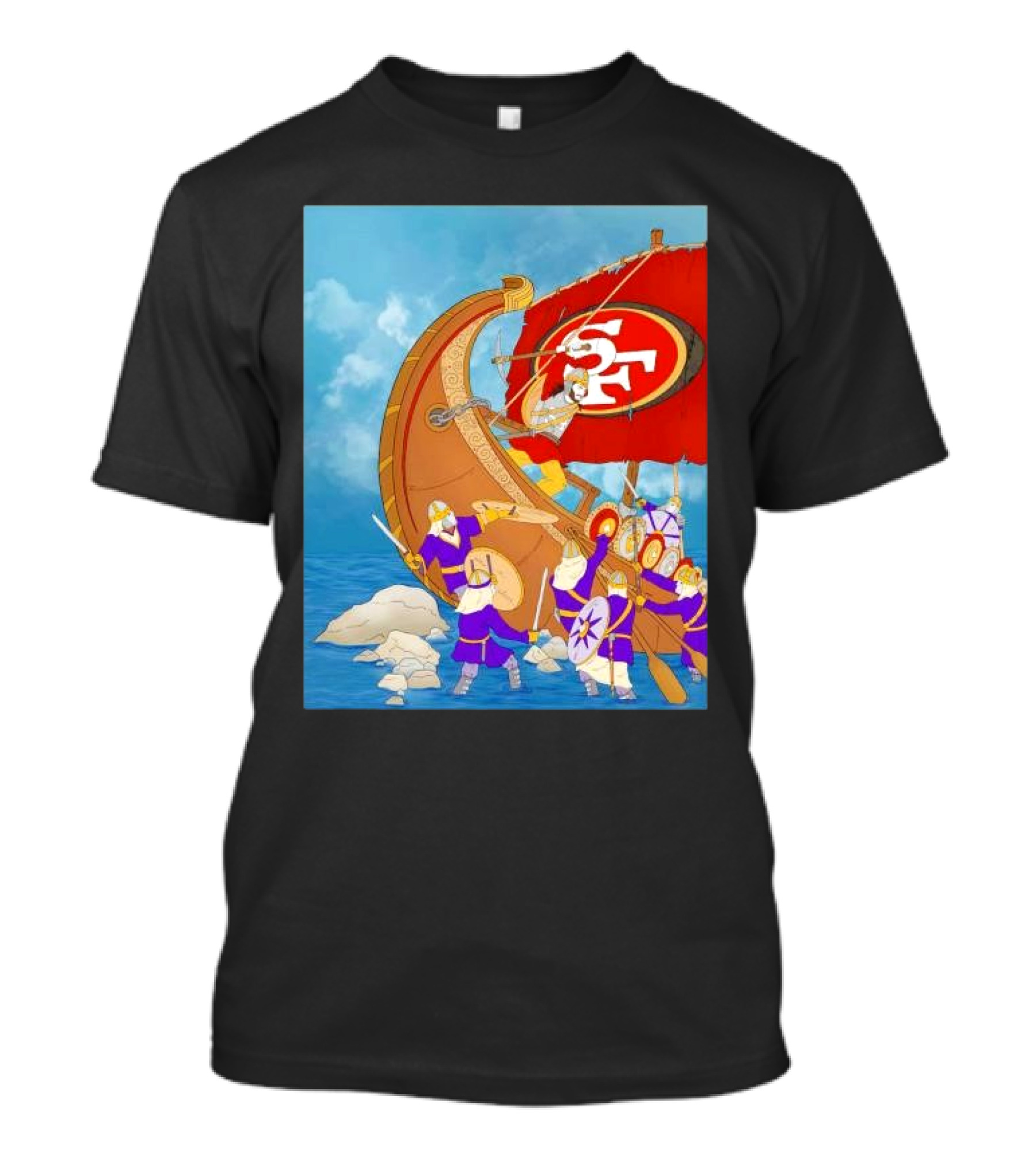 SF 49ers Fred Warner Insane Performance With Viking Imagery On Sunday T-Shirt