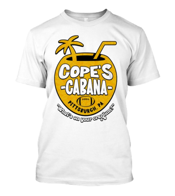 Cope's Cabana Pittsburgh PA What's On Your Cranium Football Coconut Palm T-Shirt