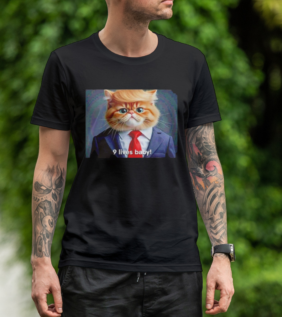 9 Lives Baby Trump Cat T-Shirt