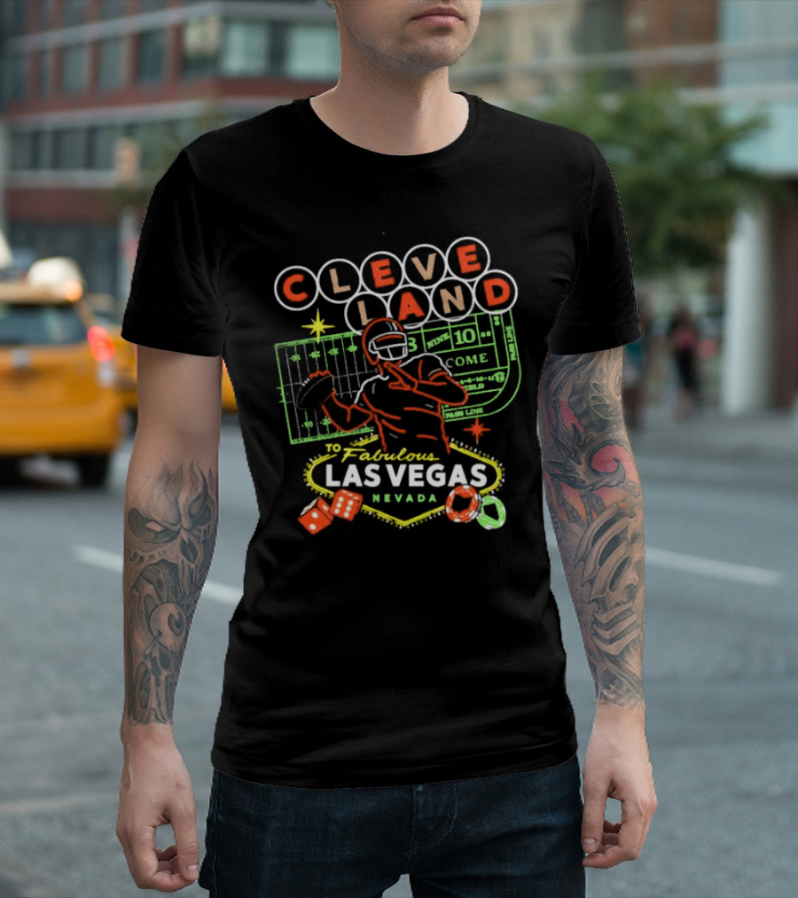 Cleveland Football Journey To Fabulous Las Vegas Nevada Takeover T-Shirt
