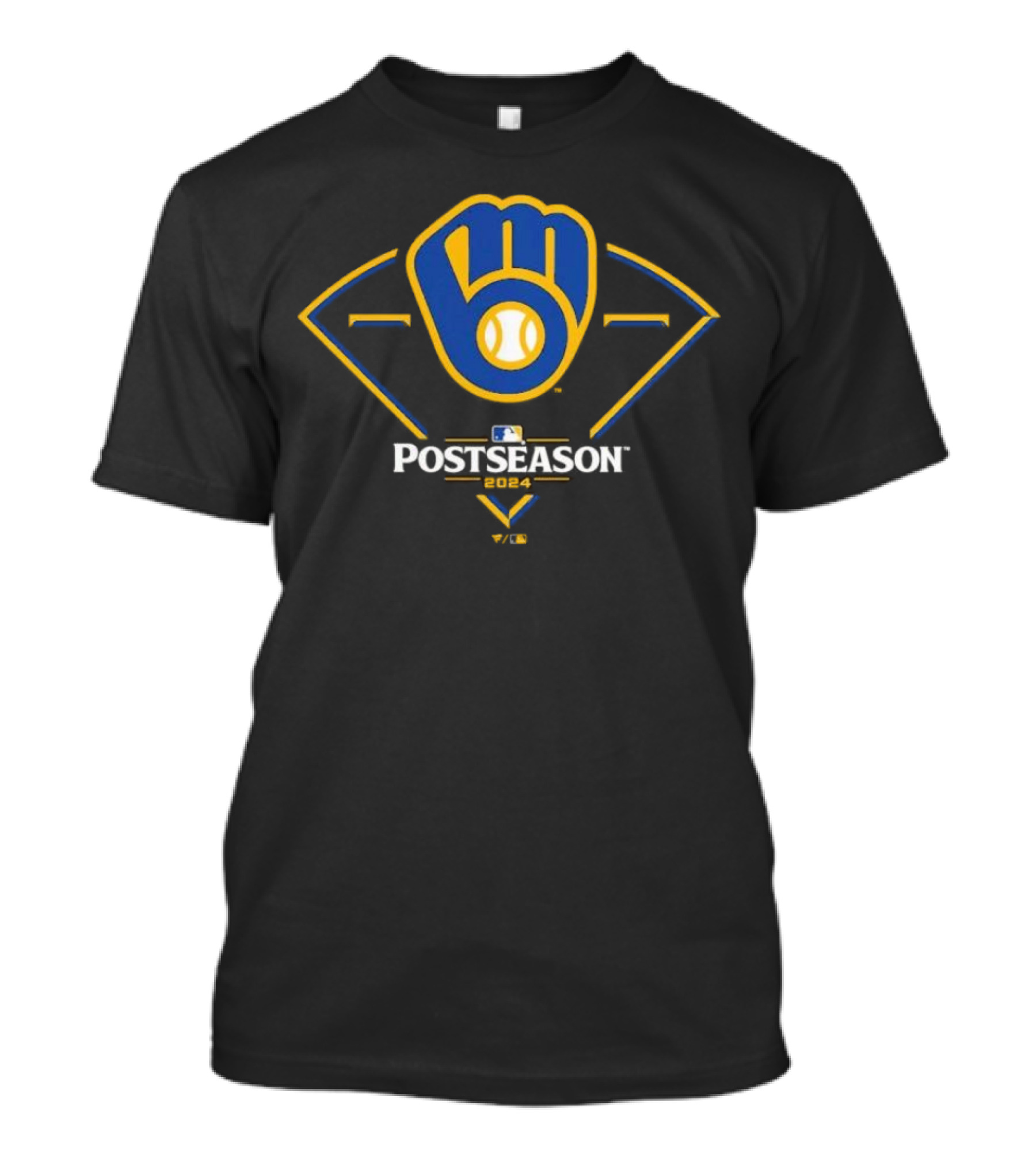 Milwaukee Brewers 2024 MLB Postseason Logo Baseball T-Shirt
