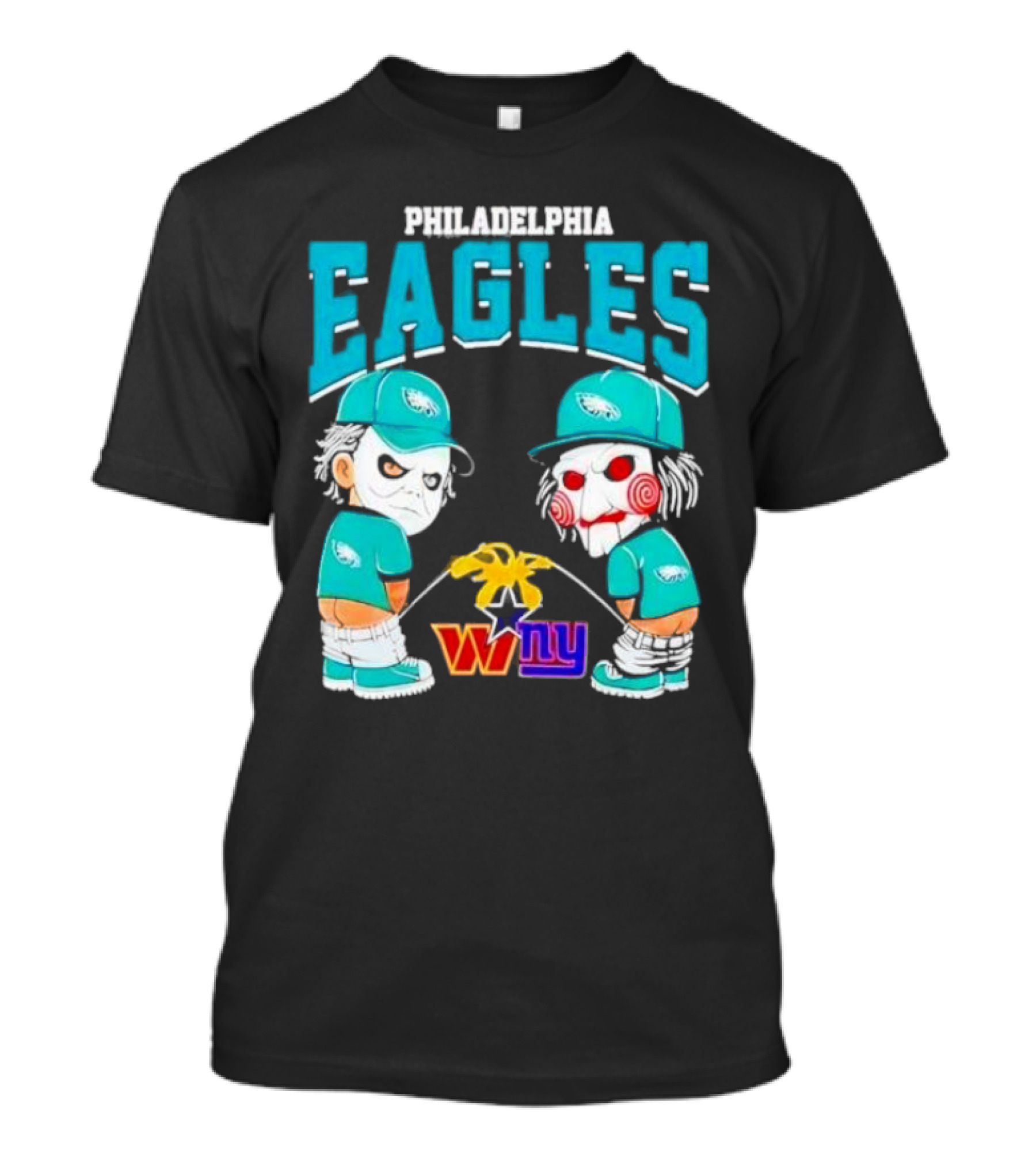 Philadelphia Eagles Michael Myers Billy The Puppet Halloween NY Giants Rivalry T-Shirt