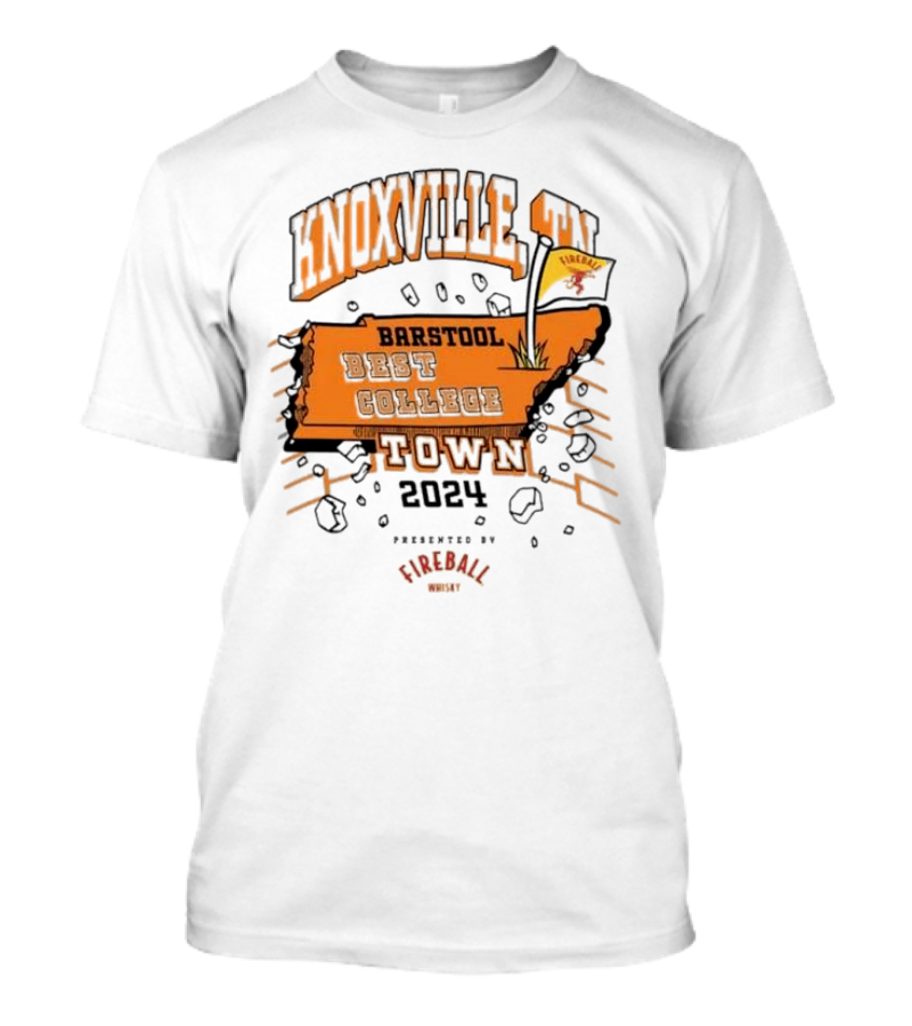Knoxville TN 2024 Barstool Best College Town Presented By Fireball Whiskey T-Shirt