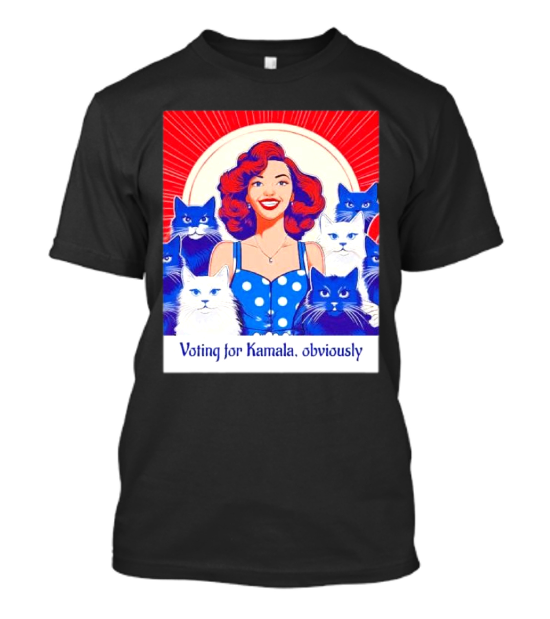 Voting For Kamala Obviously Surrounded By Cats T-Shirt