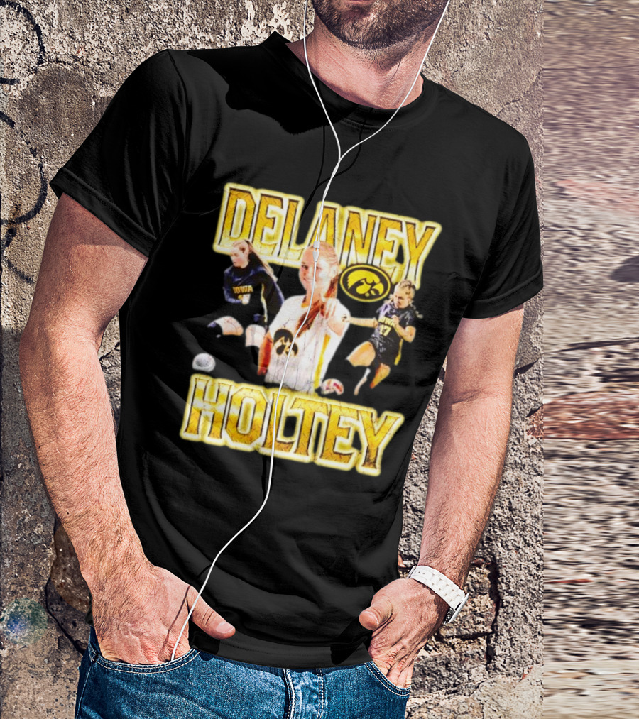 Delaney Holtey Iowa Hawkeyes Soccer Retro Styling T-Shirt