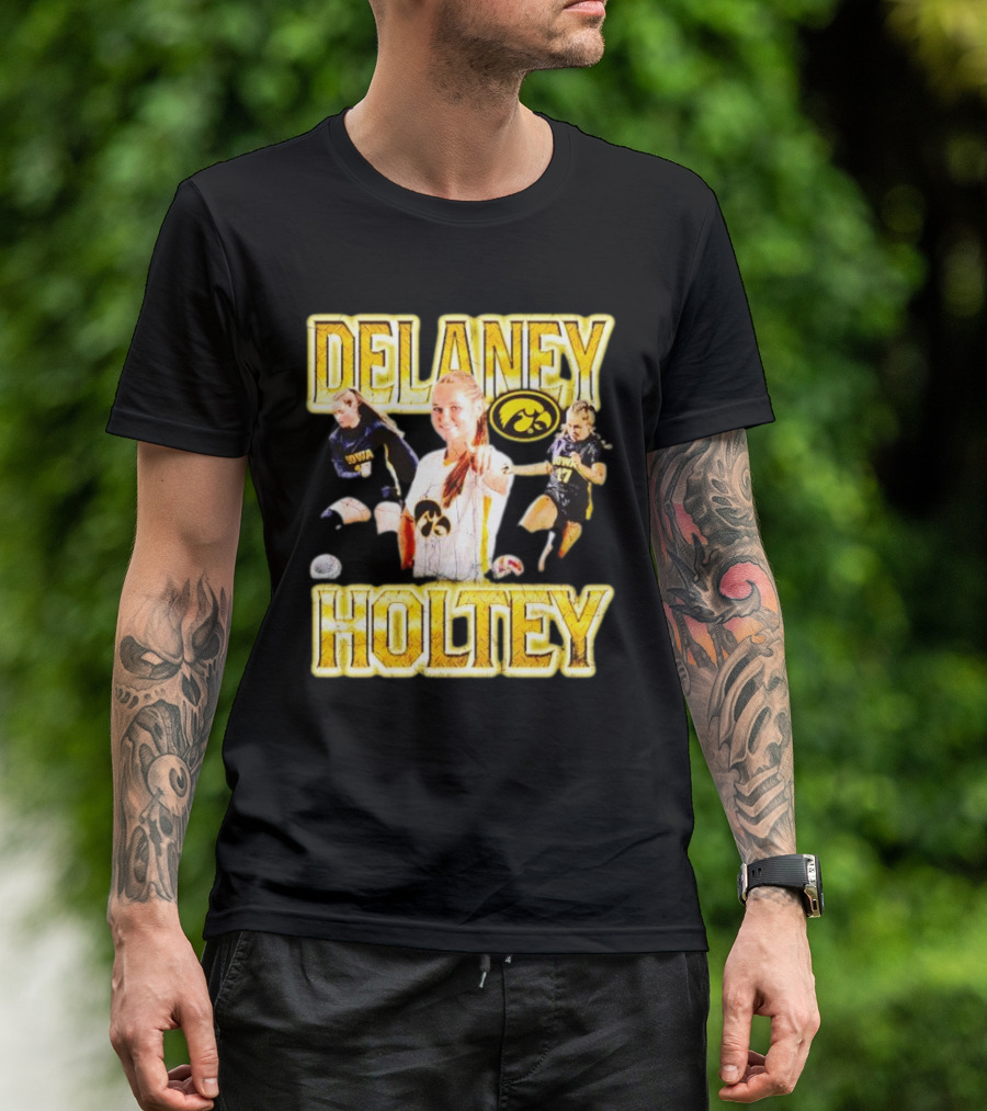 Delaney Holtey Iowa Hawkeyes Soccer Retro Styling T-Shirt
