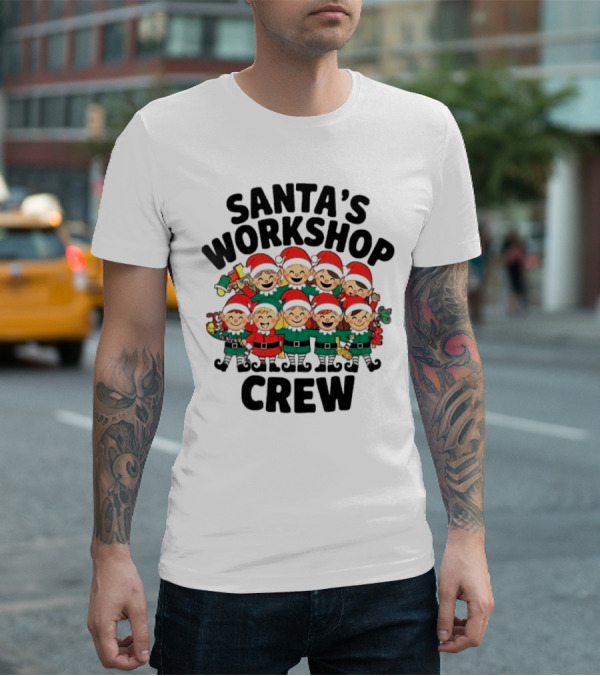 Santa’s Workshop Crew Christmas Elves T-Shirt