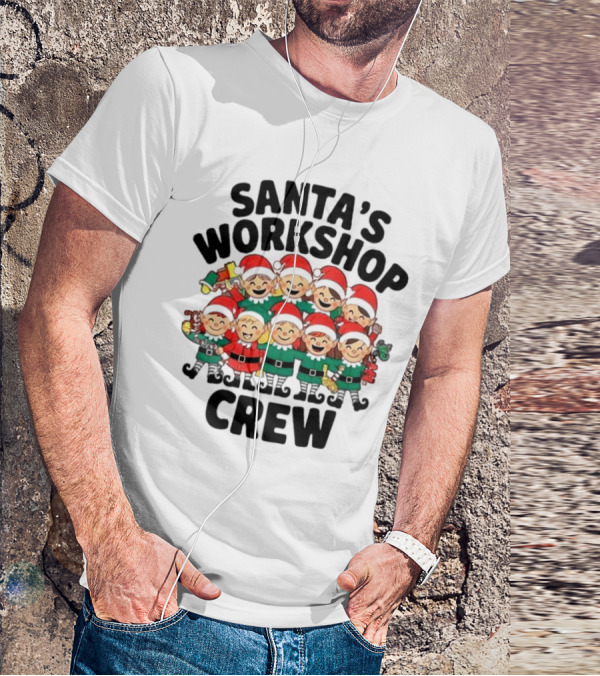 Santa’s Workshop Crew Christmas Elves T-Shirt