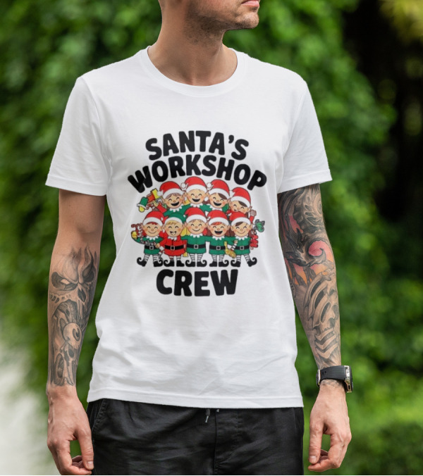 Santa’s Workshop Crew Christmas Elves T-Shirt
