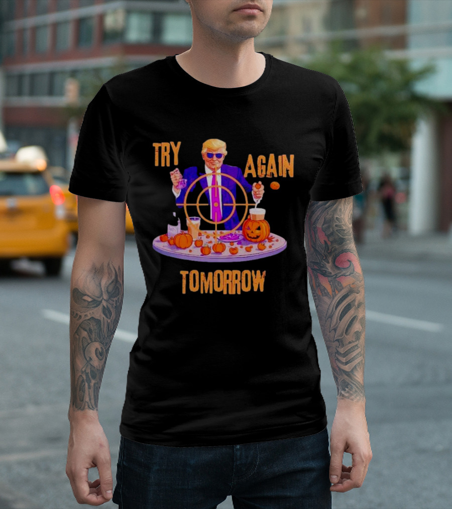 Try Again Tomorrow Trump Missed Again Halloween Targets Pumpkin Lab T-Shirt