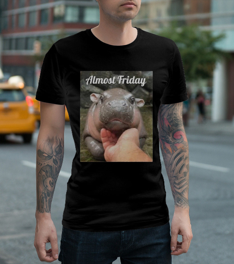 Almost Friday Cute Baby Hippo T-Shirt