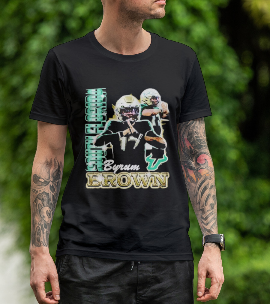 Byrum Brown South Florida Bulls Football T-Shirt