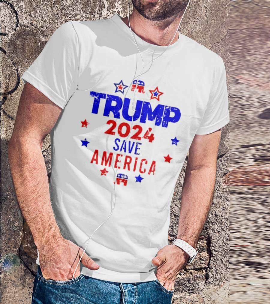 Trump 2024 Save America Elephant Republican T-Shirt