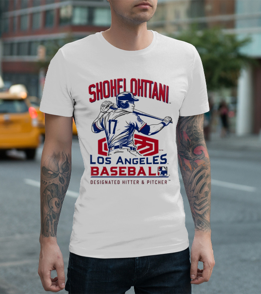 Shohei Ohtani Los Angeles Baseball Designated Hitter and Pitcher T-Shirt