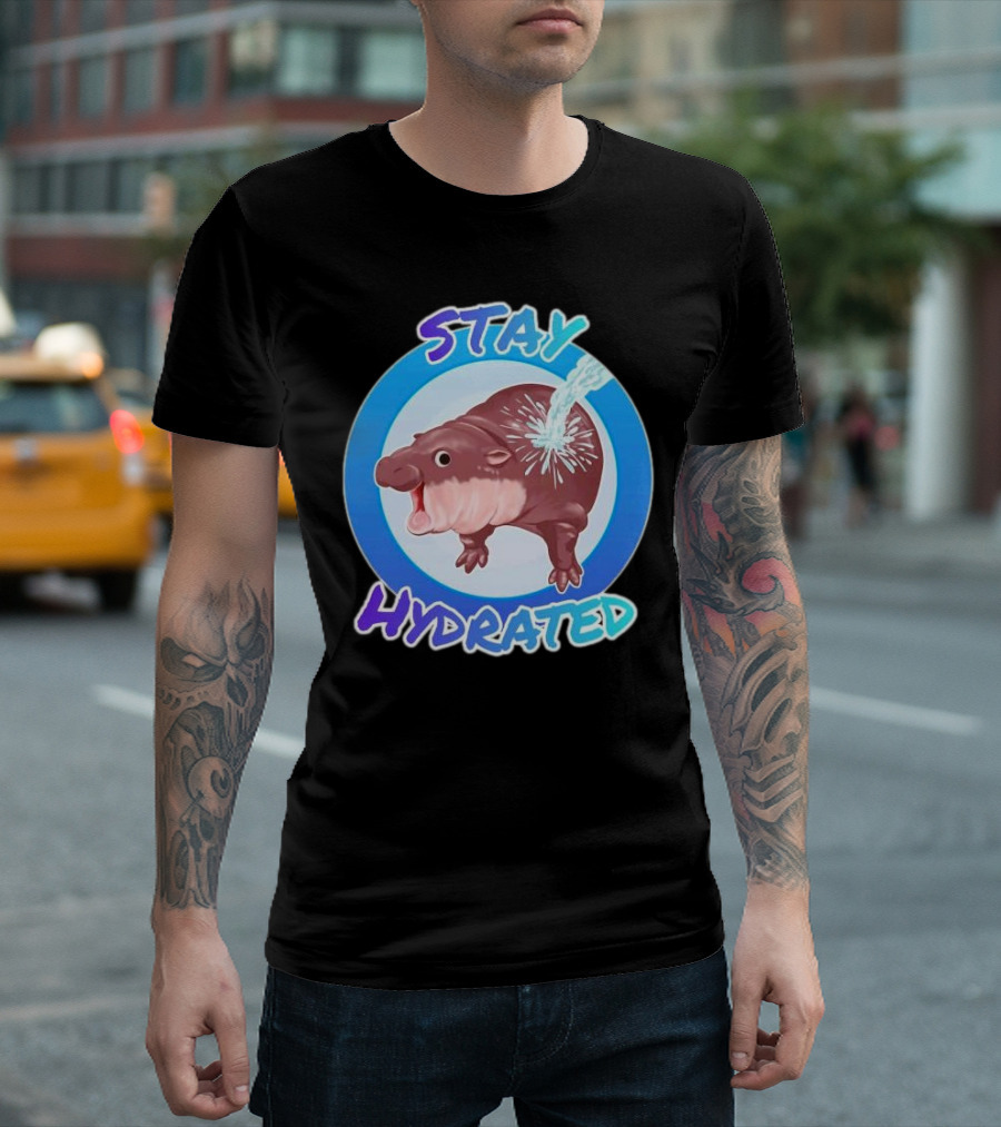 Stay Hydrated Baby Hippo Moo Deng T-Shirt