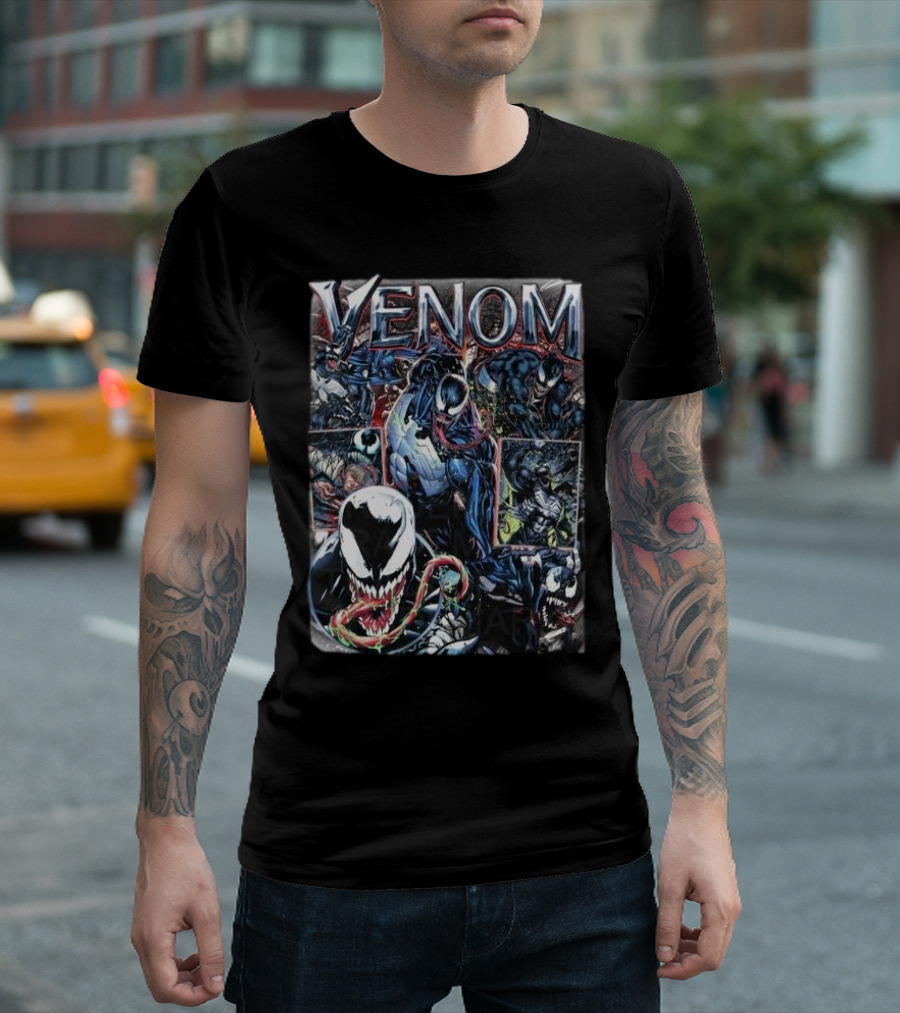 Venom Vintage Character Collage T-Shirt
