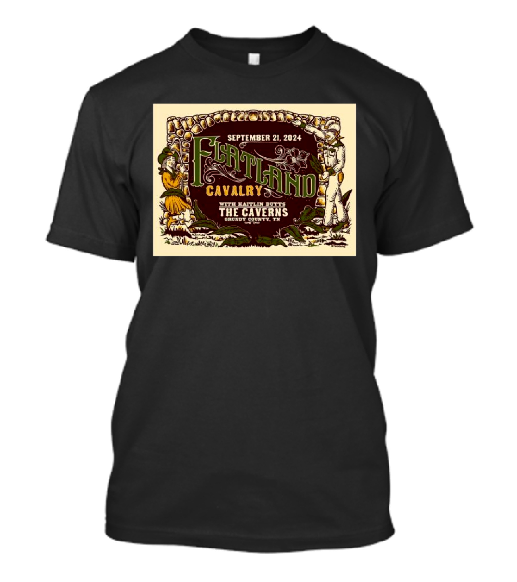 Flatland Cavalry With Kaitlin Butts September 21 2024 The Caverns Grundy County TN T-Shirt