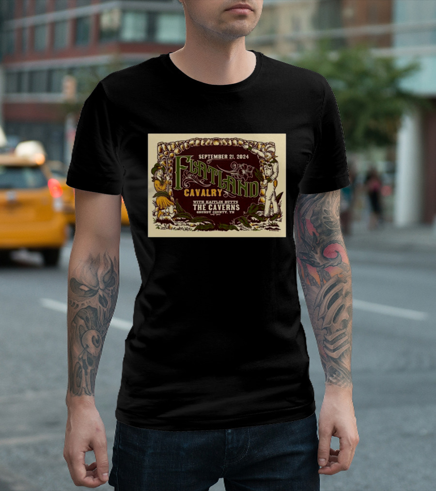 Flatland Cavalry With Kaitlin Butts September 21 2024 The Caverns Grundy County TN T-Shirt
