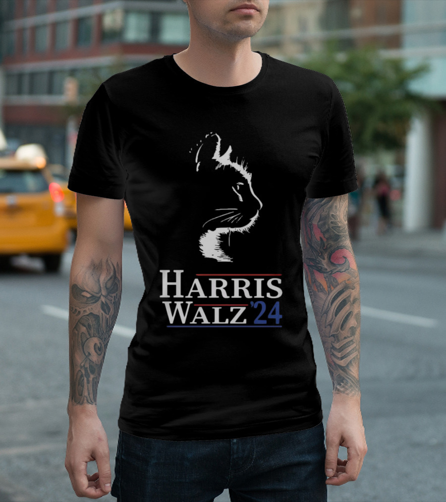 Harris Walz 24 Cat T-Shirt