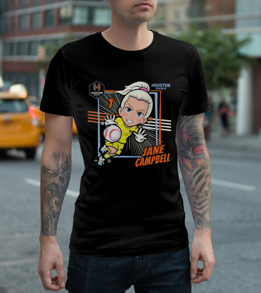 Houston Dash Jane Campbell Chibi Soccer Art 1 T-Shirt