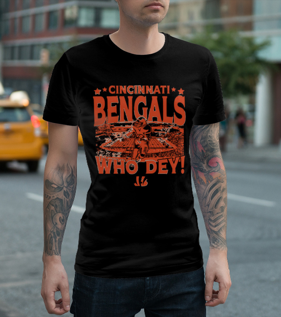 Cincinnati Bengals Who Dey Gameday Football Fan Gear T-Shirt