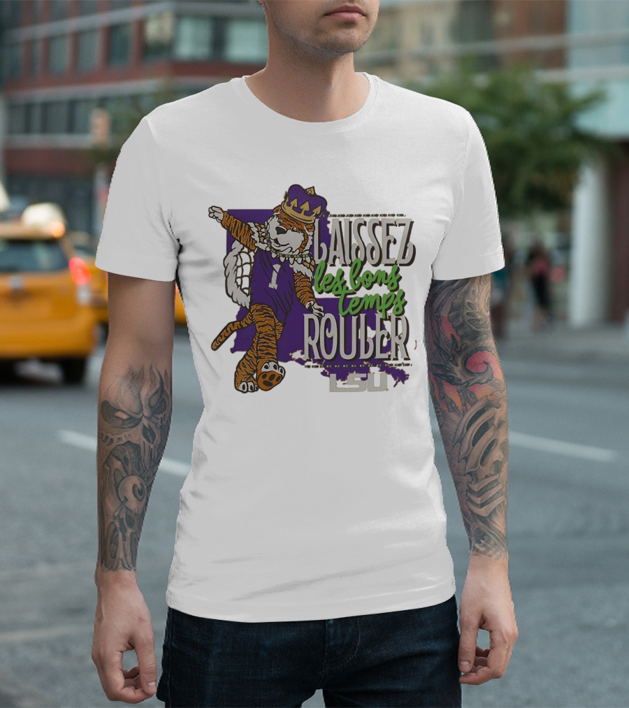 LSU Tigers Laissez Les Bons Temps Rouler Mardi Gras T-Shirt