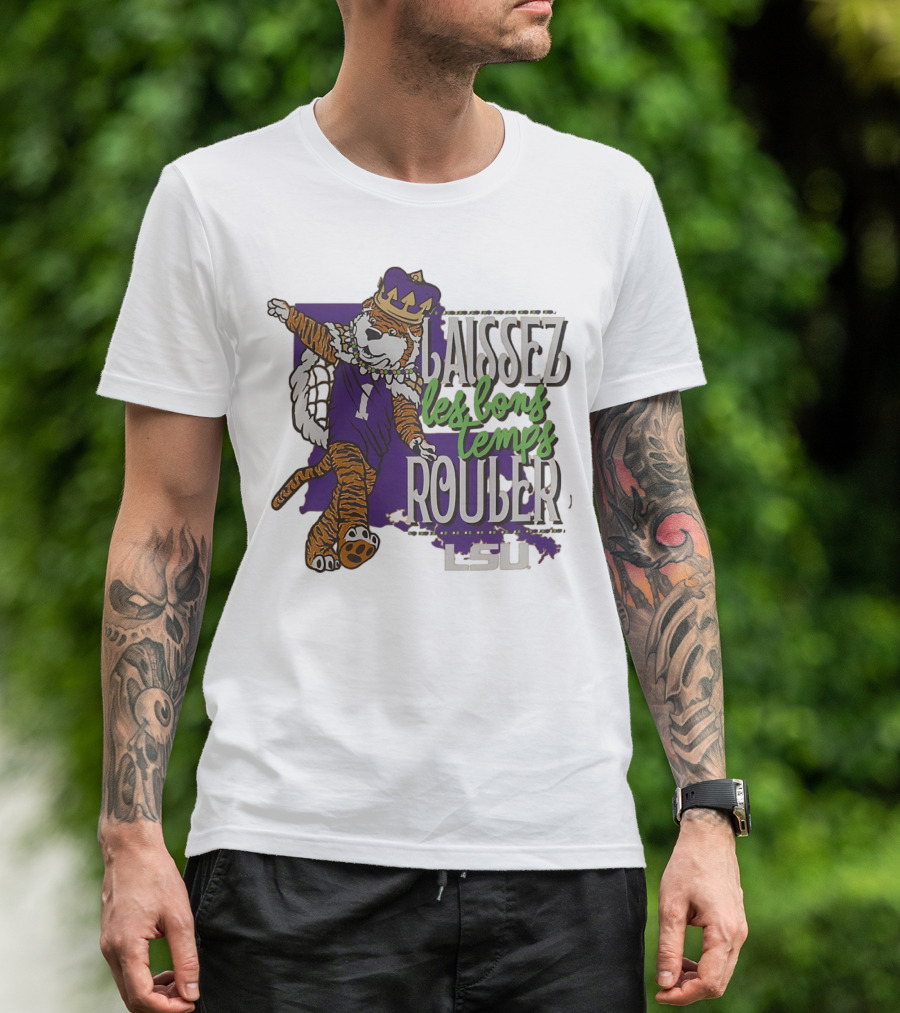 LSU Tigers Laissez Les Bons Temps Rouler Mardi Gras T-Shirt