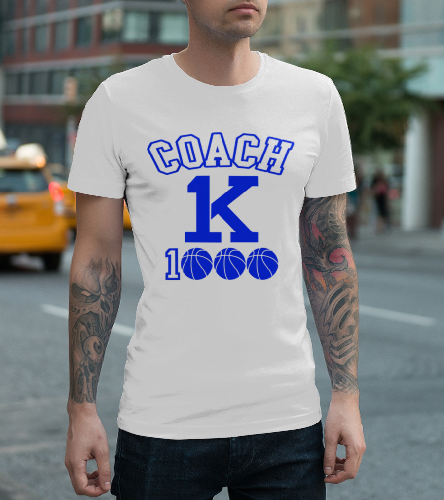 Coach K 1000 Wins Basketball Achievement T-Shirt