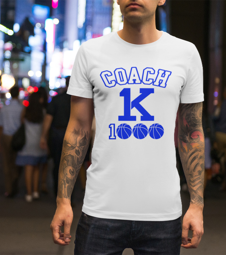 Coach K 1000 Wins Basketball Achievement T-Shirt