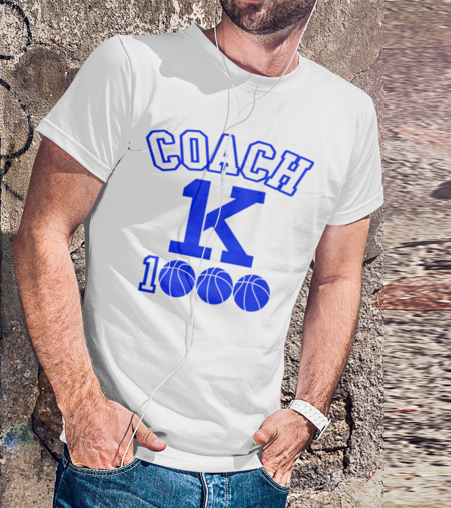 Coach K 1000 Wins Basketball Achievement T-Shirt