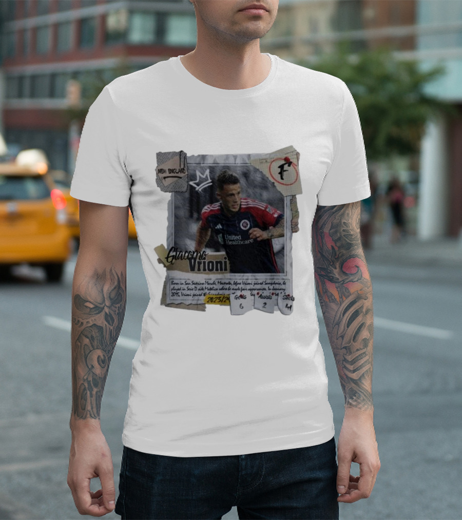 Giacomo Vrioni New England Revolution 2023/24 Goals 6 Assists 2 Snots 41 T-Shirt