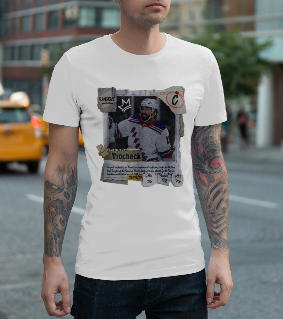 Vincent Trocheck New York Rangers Center 2023/24 Goals 25 Assists 52 PTS 77 T-Shirt