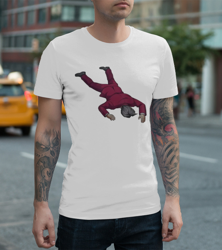 Ace Attorney Investigations Collection Miles Edgeworth Faceplant Pose T-Shirt