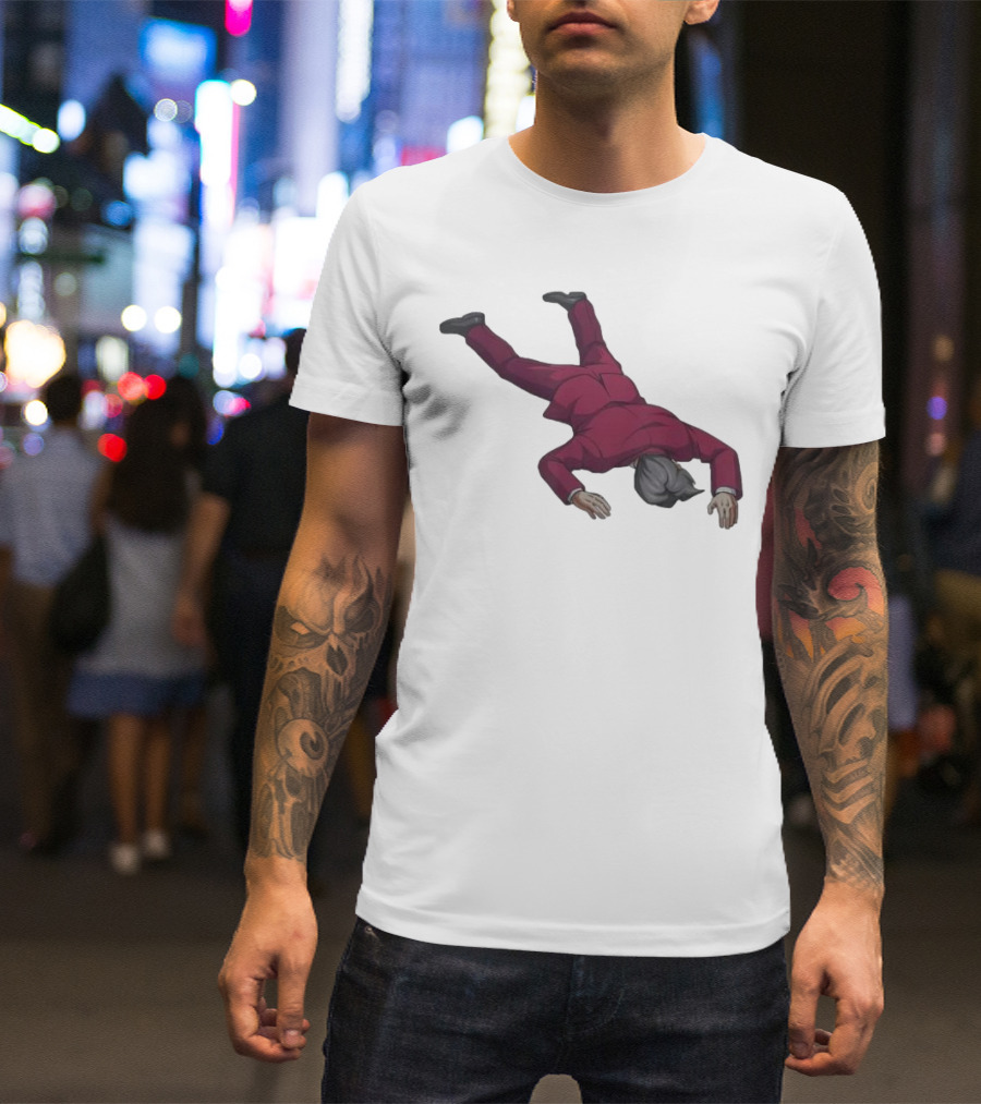 Ace Attorney Investigations Collection Miles Edgeworth Faceplant Pose T-Shirt