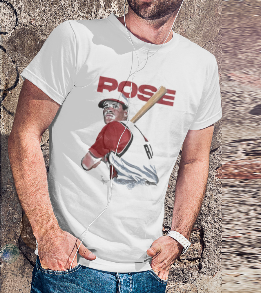 POISE – Pete Rose Baseball Art By Hollis Strunk T-Shirt