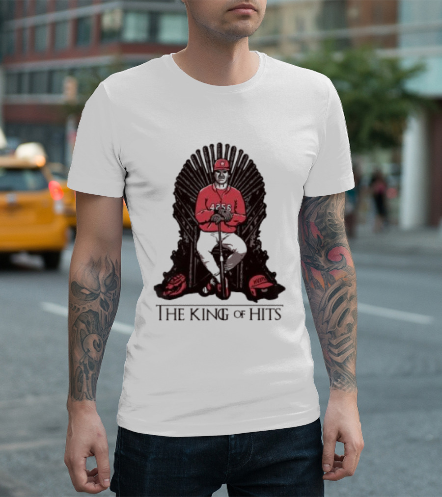 Pete Rose 4256 The King of Hits Game of Thrones Chair MLB Baseball T-Shirt