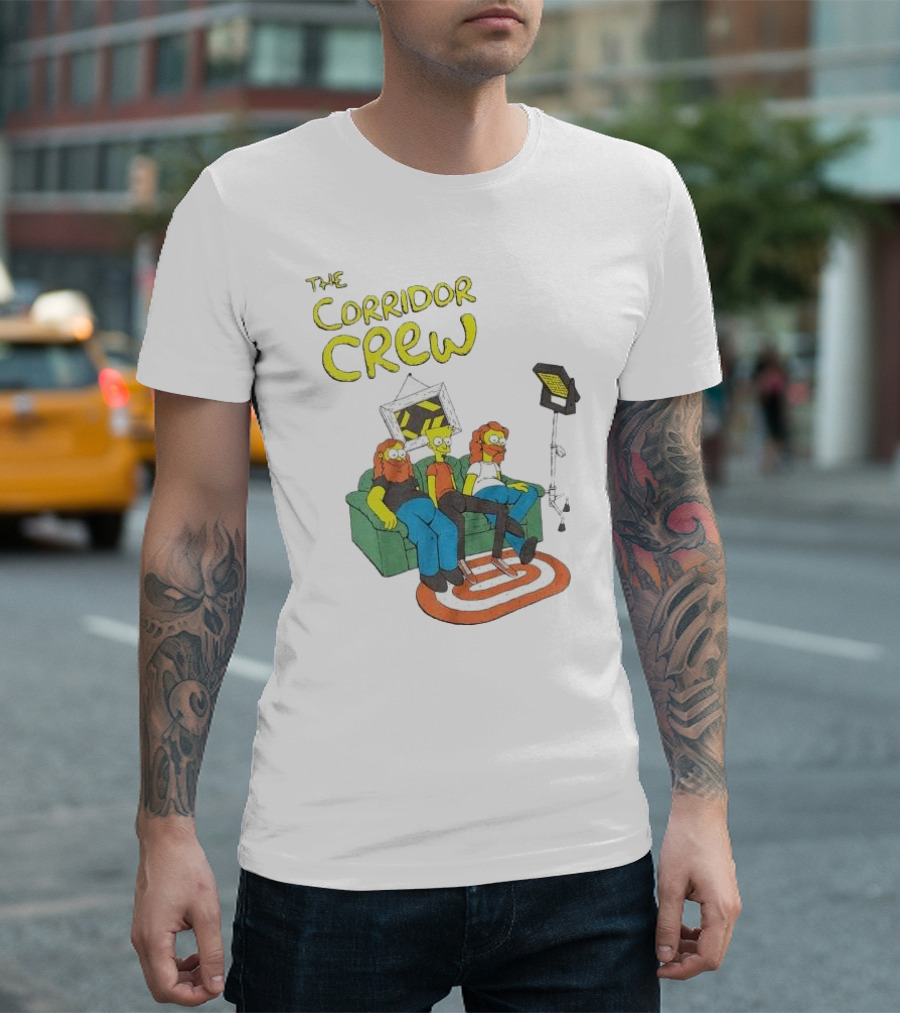 The Corridor Crew Couch Animation Characters with Lighting Equipment T-Shirt