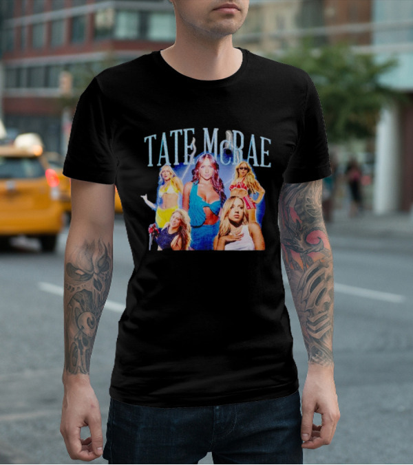 Tate McRae Vintage Retro Multi-Image Collage T-Shirt