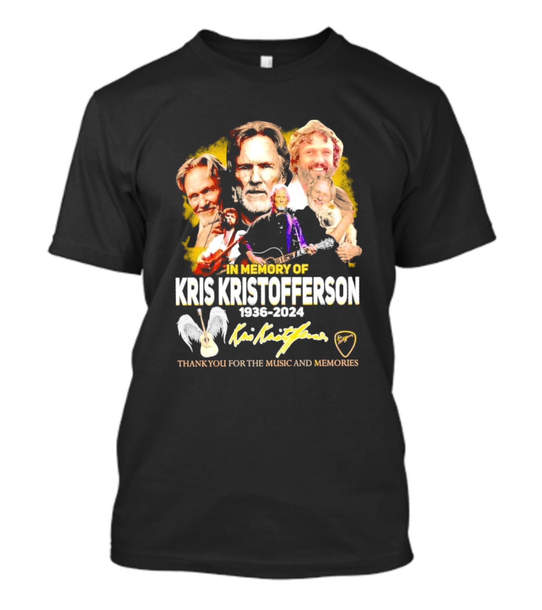 In Memory Of Kris Kristofferson 1936-2024 Thank You For The Music And Memories T-Shirt