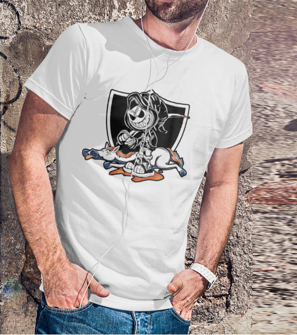 No Love For Denver Las Vegas Raiders Beat Denver Broncos Grim Reaper Over Broncos T-Shirt