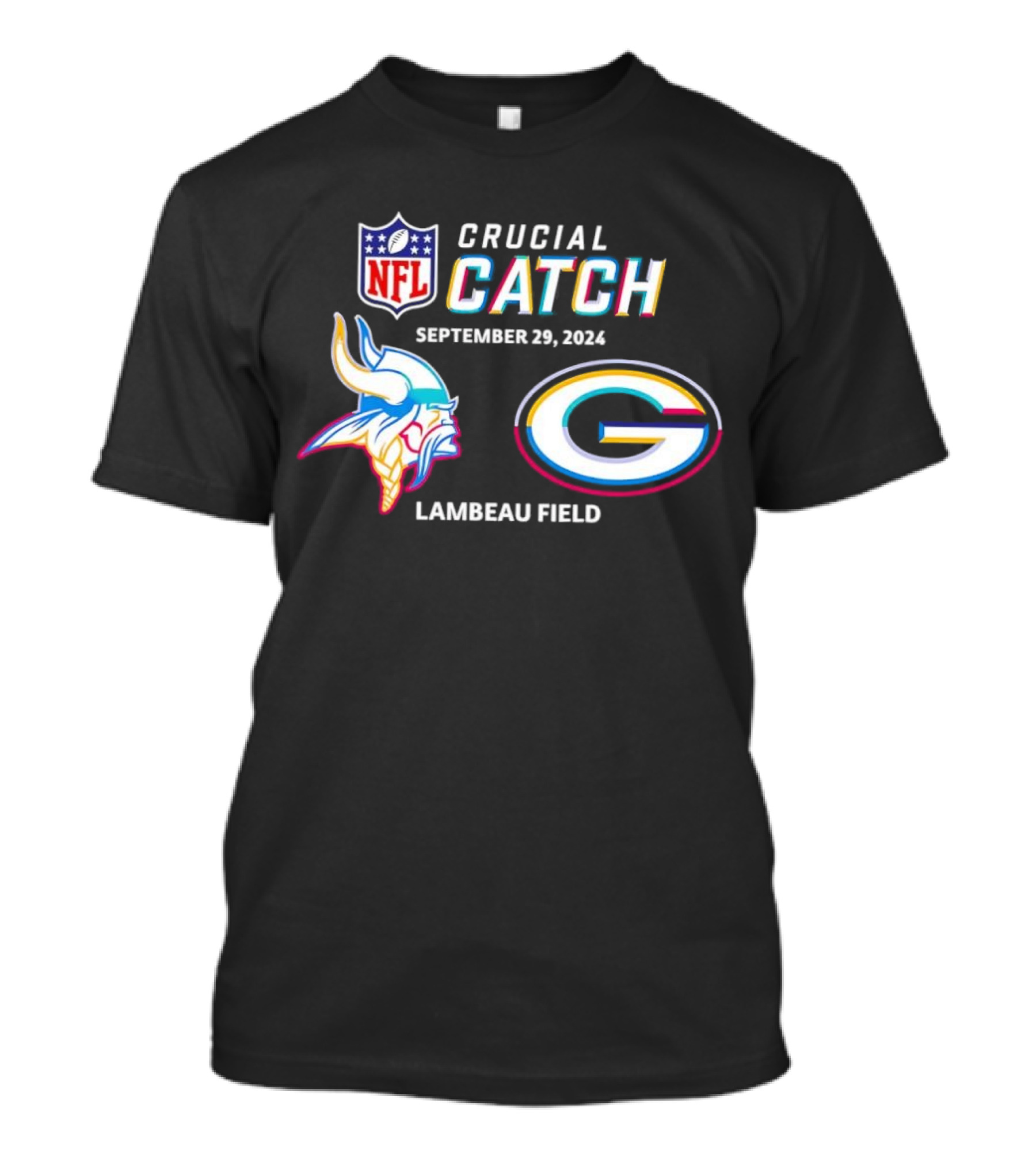 NFL Crucial Catch Packers Vikings September 29 2024 Lambeau Field T-Shirt