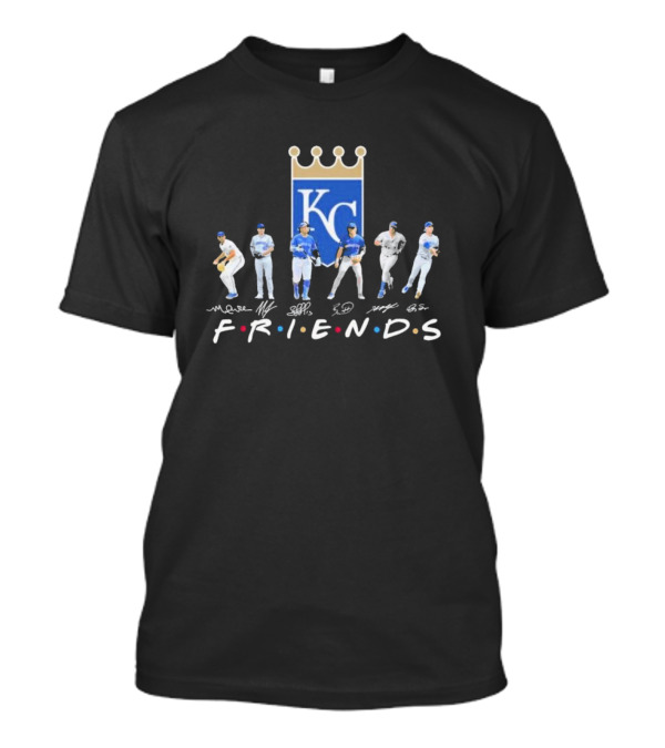 Friends Kansas City Royals Players KC Logo Signatures T-Shirt