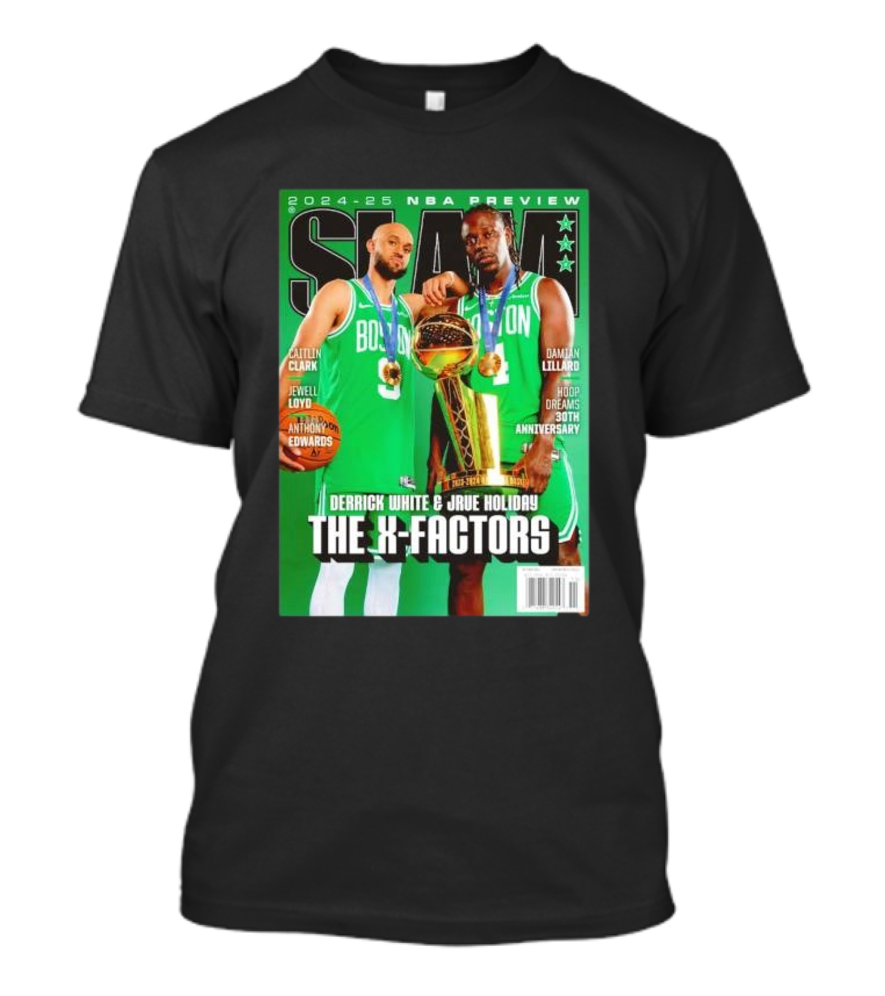 Slam 2024-25 NBA Preview Boston Celtics Derrick White Jrue Holiday The X-Factors T-Shirt