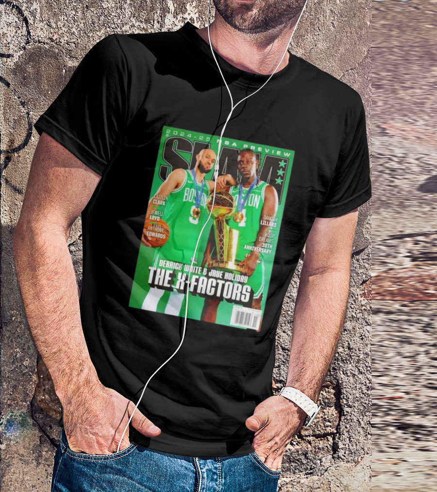 Slam 2024-25 NBA Preview Boston Celtics Derrick White Jrue Holiday The X-Factors T-Shirt