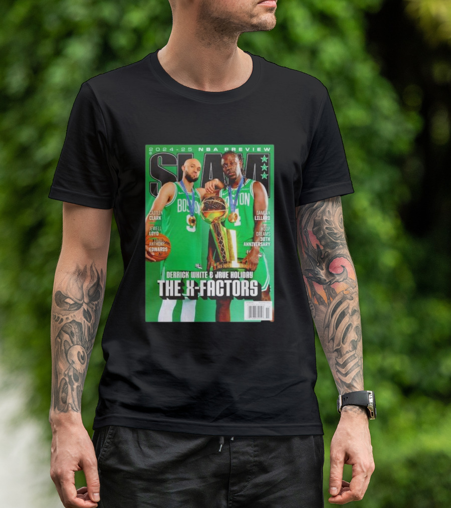 Slam 2024-25 NBA Preview Boston Celtics Derrick White Jrue Holiday The X-Factors T-Shirt